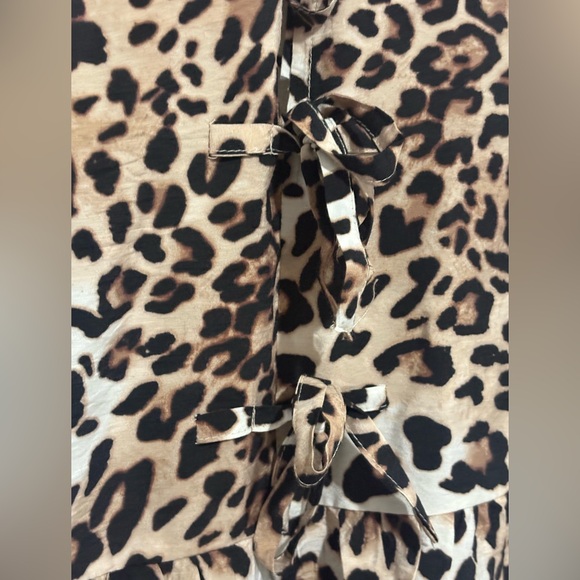 NWT Joie Leopard Print Dress with Bow Details - Picture 3 of 7